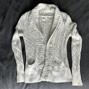 Grey knit cardigan